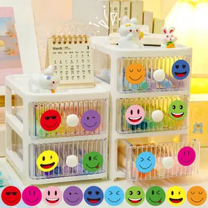 Vibrant and colorful smiley face stickers collection for kids reward and desk decoration