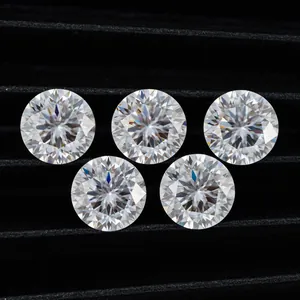 Piedras sueltas de moissanita con corte ciruela redondo para joyería