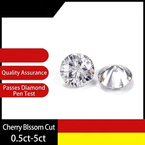 Sakura Cut Moissanite Loose Stone Round Special Cutting Diamond With GRA Certificate VVS1 D Color For Jewelry Making