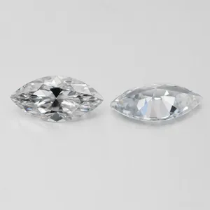 Piedras sueltas de moissanita incolora corte marquesa, claridad VVS para joyería