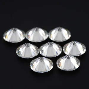 Múltiples piedras preciosas de moissanita redondas con corte de ciruela para engastes de joyería