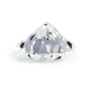 Diamante de laboratorio de talla brillante, color D, claridad VVS, fondo blanco