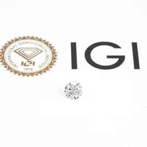 Diamante de laboratorio de 1 quilate alta calidad color D VVS con logo certificado IGI.