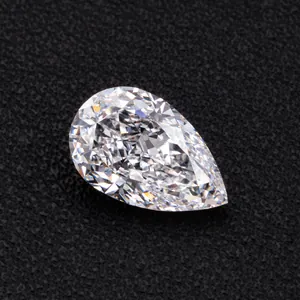 Diamante da laboratorio a goccia colore D brillante con eccezionale fuoco e luce
