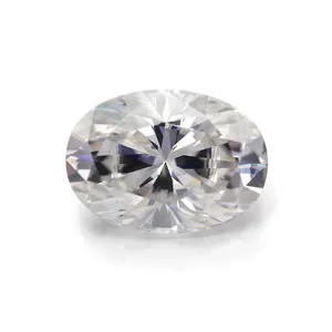 Pietra preziosa di moissanite a taglio ovale premium, colore DF, fuoco brillante