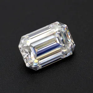 Pietra di Moissanite Sciolta Taglio Smeraldo Colore DF GH Chiarezza VVS Diamante Creato in Laboratorio per Creazione Gioielli Anello Ciondolo