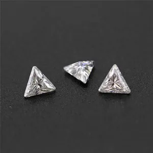 Piedra Suelta de Moissanita con Corte de Triángulo y Certificado GRA Color DF Gema para Fabricación de Joyas DIY
