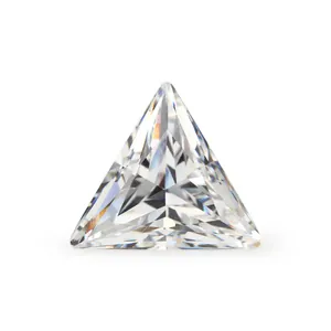 Piedra preciosa de Moissanita suelta de corte triangular color DF de calidad