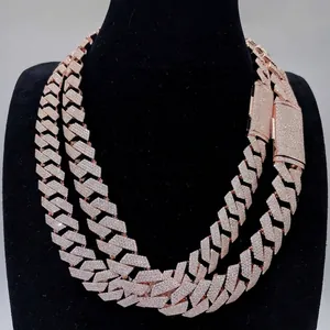 925 Sterling Zilver Moissaniet Cubaanse Schakelketting Hip Hop Iced Out Ketting Voor Heren Dames Sieraden