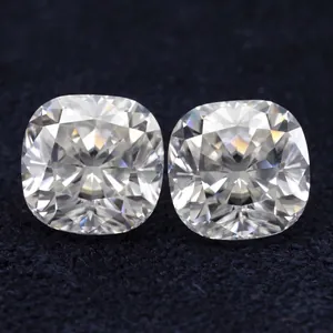 Piedra Suelta De Moissanita De Corte Cojín Color EF GH Facetas Brillantes Gema Creada En Laboratorio Para Joyería Hecha A Mano Anillos