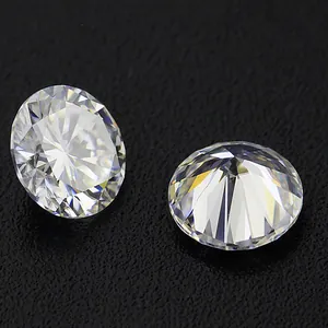 Brilliant round cut D color moissanite loose stones with hearts and arrows
