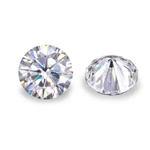Round D color 3EX cut moissanite loose stone with Hearts and Arrows pattern brilliance