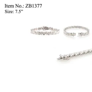 Bracelet de tennis en argent sterling 925 avec moissanite taille poire, longueur 7,5 pouces