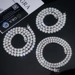 Funkelnde 8,0 mm Moissanit S925 Silber Tenniskette mit GRA-Zertifikat