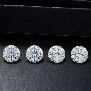Four brilliant round cut D color Heart and Arrow Moissanite loose stones for jewelry