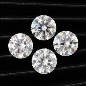 Four premium D color hearts and arrows round brilliant cut moissanite loose stones