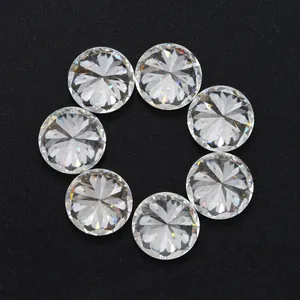 D color heart and arrow cut moissanite loose stones arranged in a circle