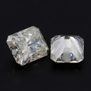 Taille Radiant Couleur GH Moissanite Pierre En Vrac Clarté VVS Gemme Cultivée En Laboratoire Certificat GRA Pour Bijoux