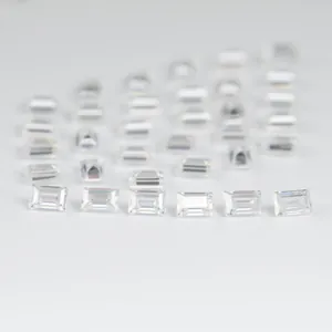 Piedras de moissanita talla esmeralda premium para engaste de joyería profesional