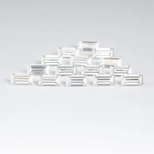 Piedras sueltas de moissanita de corte baguette premium para joyería de lujo