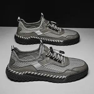 Sneakers in Mesh Casual da Uomo Traspiranti Scarpe Sportive Cucite a Mano Tendenza Coreana Comode Scarpe da Camminata Leggere