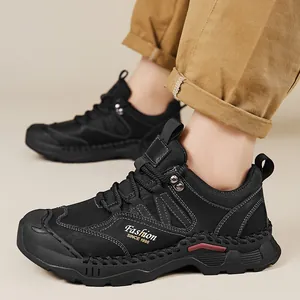 Chaussures de travail d'extérieur noires pour hommes avec semelle antidérapante
