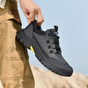 Scarpe da lavoro e trekking outdoor da uomo in grigio, stile casual 2025 taglie forti.