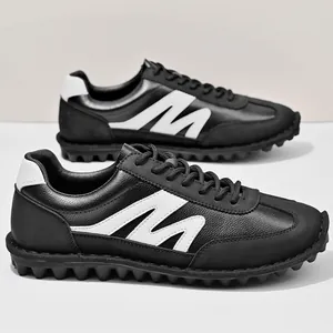 Herren Retro GAT-Sneaker Lässige Sportschuhe mit Weicher Sohle Leichte Mikrofaser Gummisohle Mode-Trainer Für Den Alltag