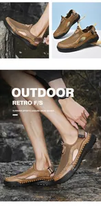 Vista dettagliata delle scarpe da tempo libero all'aperto in mesh traspirante da uomo