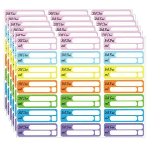 Multicolor Factuurherinneringsstickers Beschrijfbare Budgettracking Planningsstickers Voor Financieel Accountbeheer