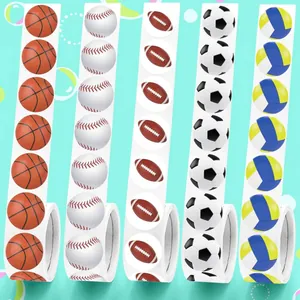 Set met sportbal beloningsstickers met voetbal, basketbal en honkbal voor kinderen