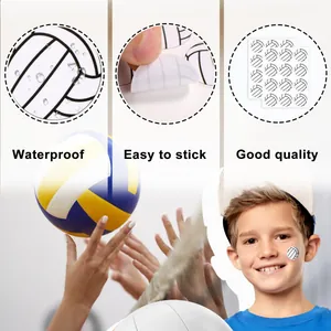 Waterproof volleyball stickers for sports themed parties, kids DIY decor and gifts