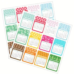 2026 Monatliche Kalender Aufkleber Für Planer Agenda Etiketten Dekorative Selbstklebende Papier Monatliche Register Für Notizbuch
