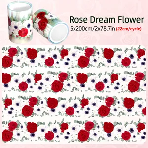 Close-up of Rose Dream PET tape with floral patterns for scrapbooking and journaling
