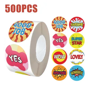 Reward Stickers For Kids Teachers Cartoon Pattern Incentive Label Stickers For School Classroom Office Decor