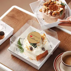 Autocollants en papier kraft fait main avec amour pour cadeaux et emballages de gâteaux