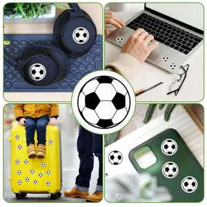 Waterproof soccer ball stickers for decorating laptops suitcases and phone cases