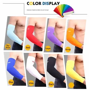 Multicolor professional nylon sports arm sleeves for basketball cycling and fitness training