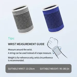 Breathable compression wristbands with measurement guide for sports and fitness