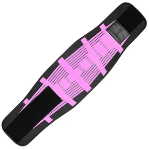 Adjustable black and pink fitness waist support belt for core stability and back relief