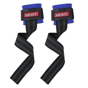 AOLIKES professional weightlifting straps with padded wrist support and anti-slip design
