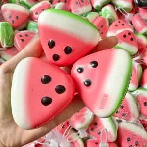Summer Watermelon Squishy Slow Rebound Stress Relief Squeeze Toy Realistic Fruit Shape Decompression Toy For Kids Adults Gift