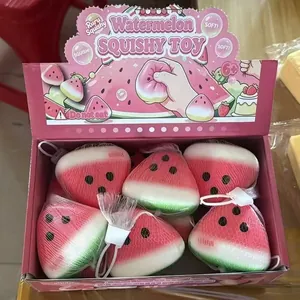 Summer watermelon squishy toy set for slow rebound stress relief and sensory play
