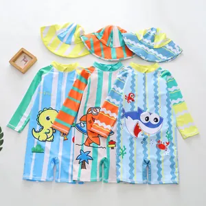 Girls Mermaid Long Sleeve One Piece Swimsuit With Ruffles Sweet Princess Style Kids Sun Protection Beach Bathing Suit Swimwear