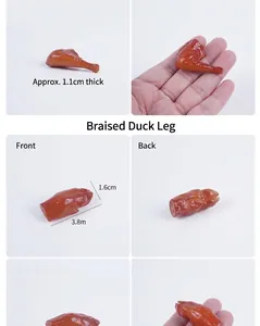 Miniature realistic braised duck leg food model for dollhouse and play kitchen decor