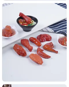 Detailed assortment of realistic miniature braised meat models for play house sets