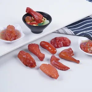 Mini simulated braised food models including chicken feet, wings and trotters toys