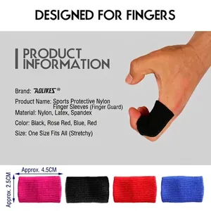 Fundas protectoras de nailon para dedos para baloncesto y deportes en cuatro colores