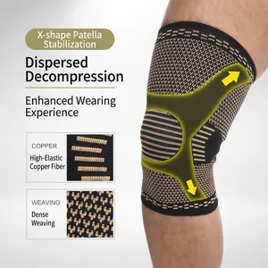 Manchon de compression du genou infusé de cuivre pour la récupération sportive et le soutien