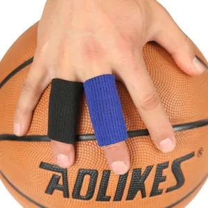 Protectores de dedos deportivos profesionales de nailon para baloncesto en negro y azul